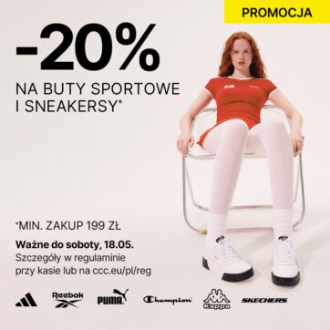 20% rabatu na buty sportowe i sneakersy